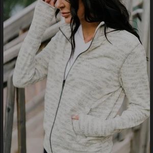 ZYIA Active Cream Combo Zipper Jacket